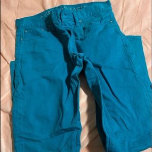 Turquoise jeans